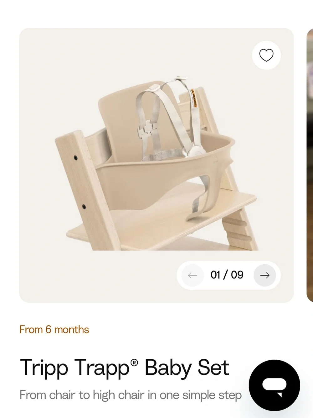 Stokke Tripp Trapp Chair Baby Set in natural color